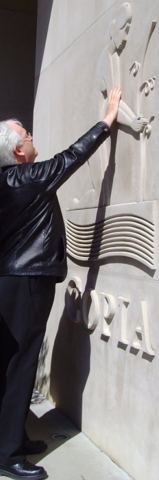 Copia visitor pays his respect to a lost dream.