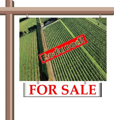 The few wineries and vineyards that have sold are going at reduced prices