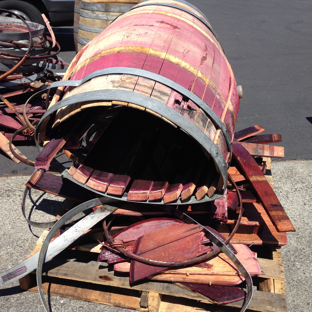 Some barrels don't make it out of the pile alive.