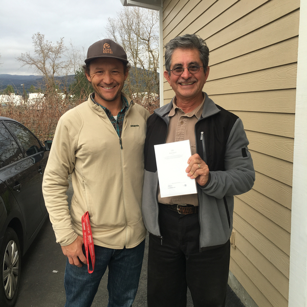 Winner Mario Bazan with Sebastian Traviesa