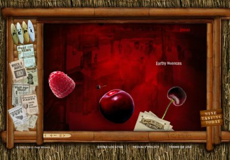 A user might get some bits of information if they endure this clunky animation. But this was for Shiraz and I clicked on the little Pinot Grigio bottle on the previous page